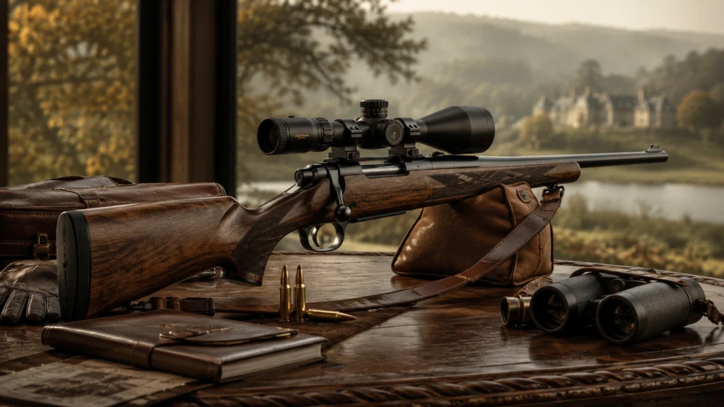 Civilní kulovnice CZ 600+ Carbine jako symbol přesnosti, klidu, lovecko-sportovní kultury a českého zbrojařského řemesla.